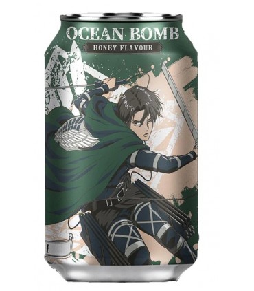 OCEAN BOMB ATTACK OF TITAN LEVI BEVANDA FRIZZANTE AL Gusto DI MIELE LATTINA DA 330ML