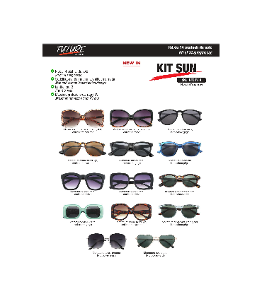 Occhiali da Sole Future Espresso Occhiali Kit EO Expo da 14 pz. MODELLI ASSORTITI COME DA FOTO