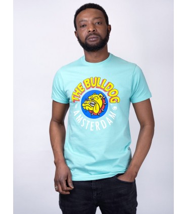 T-Shirt THE BULLDOG mezza manica colore verde ACQUA TG l