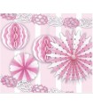 Set 6 Decorazioni Rosa assortite 