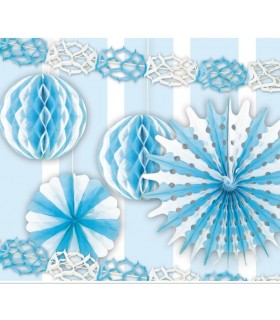 Set 6 Decorazioni Azzurre assortite