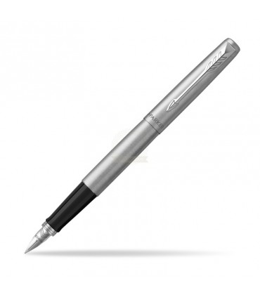 Penna PARKER stilografica MOD. Jotter IN ACCIAIO CON FUSTO COLORE ARGENTO coNFEZIONATA IN ELEGANTE ASTUCCIO