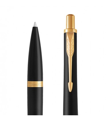 Penna A SFERA PARKER MOD. URBAN MUTED BLACK GT IN ACCIAIO COLORE NERO CONFEZIONATA IN ELEGANTE ASTUCCIO