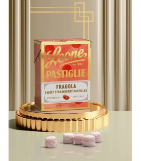 PASTIGLIE LEONE GUSTO FRAGOLA IN SCATOLETTA 30G  CONF. 18 PZ.