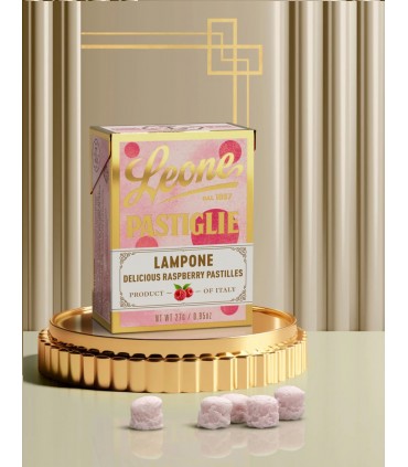 PASTIGLIE LEONE GUSTO LAMPONE IN SCATOLETTA DA 30G CONF. 18 PZ.