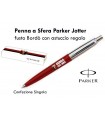 Penna Parker Jotter in Metallo F.C. Genoa con astuccio regalo colore Rosso