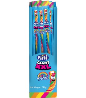 CARAMELLA XXL FINI GUSTO rainbow RICOPERTA DI ZUCCHERO 30GR. L.45 CM CONF. 24 PZ.