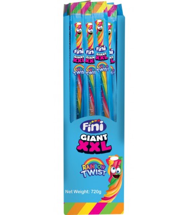 CARAMELLA XXL FINI GUSTO rainbow RICOPERTA DI ZUCCHERO 30GR. L.45 CM CONF. 24 PZ.