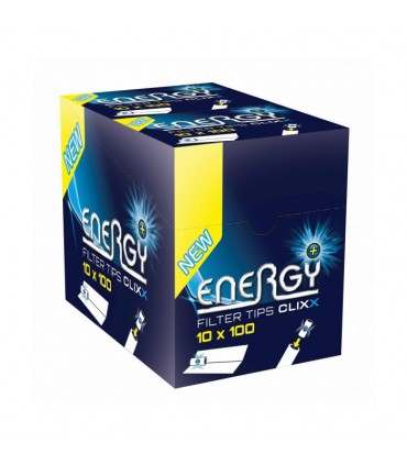 FILTRI ENERGY SLIM CLIXX CAPSULA INTERNA AL MENTOLO IN BUSTINA CONF. 10 BUSTINE DA 100 FILTRI