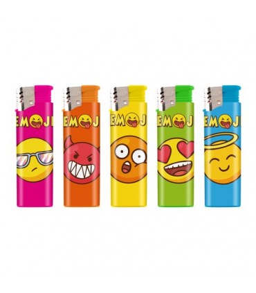 Accendino Elettronico Atomic Turbo Emoji 2  conf. 50 pz. assortiti con 5 GRAFICHE.
