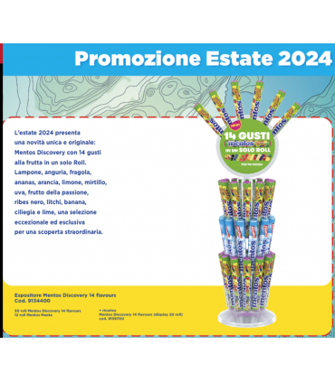 EXPO MENTOS DISCOVERY 14 FLAVOURS STICK DA 62 PZ. ASSORTITI