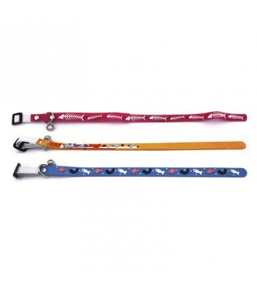 BEST FRIEND COLLARE PER GATTO IN GOMMA 1X30 CM COLORI ASSORTITI ARANCIO, BLU, ROSA