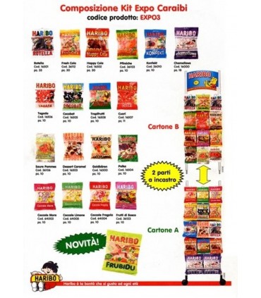 EXPO DA TERRA HARIBO DA 262 BUSTINE DA 100 GR ASSORTITE