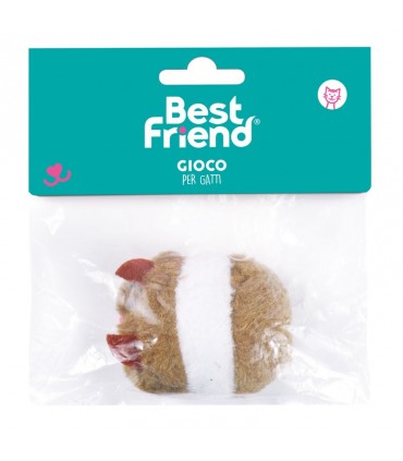 BEST FRIEND CRICETO PELUCHE VIBRANTE 7X6X8 CM CON CORDA