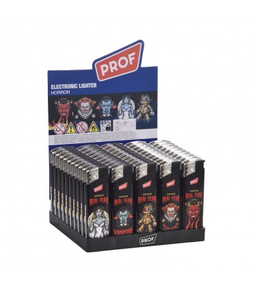 Accendino Elettronico PROF HORROR NIGHT Conf. 50 pz. assortiti con 5 FANTASIE