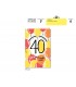 Biglietto CROMO COMPLEANNO 40 ANNI CON GLITTER CONF. 6 PZ.