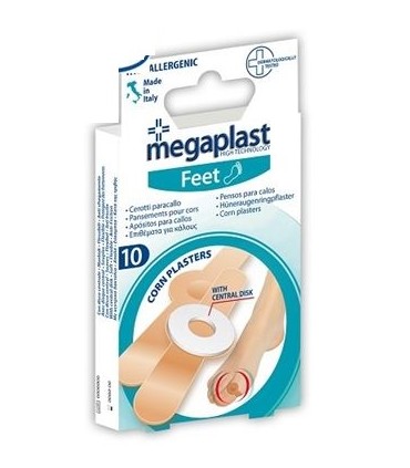 MEGAPLAST CEROTTI PARACALLO CON DISCO CENTRALE IN SCHIMA DI POLITIENE 10PZ.