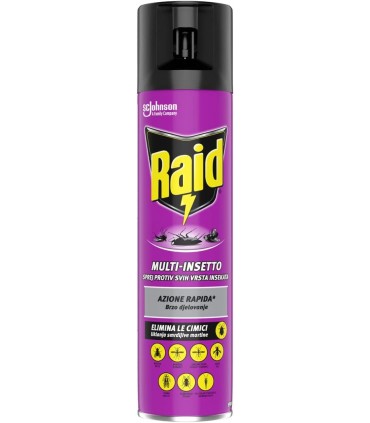 RAID MULTI-INSETTO SPRAY AZIONE RAPIDA ELIMINA LE CIMICI 400ML