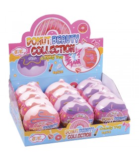 DONUTS BEAUTY All’interno simpaticissimi accessori giocattolo CON CARAMELLE AI GUSTI ASSORTITI CONF. 3GR X 12PZ