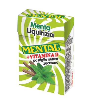 MENTAL MENTA E LIQUIRIZIA CON VITAMINA D S/Z ASTUCCIO CONF. DA 20 PZ.