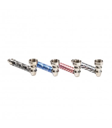 PIPETTA ATOMIC PER TABACCO IN ALLUMINIO  L.7.5cm EXPO DA 24 PZ. COLORI ASSORTITI
