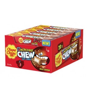 CARAMELLA MORBIDA INCREDIBLE CHEW CHUPA CUPS GUSTO COLA STICK CONF. 20 PZ.