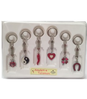 Cartella 6 Portachiavi Portafortuna Predan assortiti