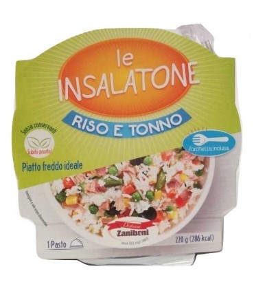 INSALATONE RISO E TONNO DISPENSA ZANIBONI 220g. FORCHETTA INCLUSA