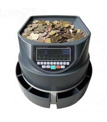 Conta Dividi Monete Holenburg Mod. CM030 con Ampio Display LCD e 8 cassetti (capacità carico 1000/1300