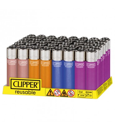 Accendino Clipper LARGE CRYSTAL WARM conf. 48 pz. assortiti con 4 grafiche
