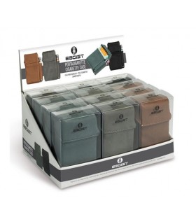 Portasigarette Egoist con Tasca Porta accendino in Similpelle Expo da 12 pz. colori assortiti