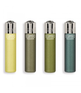 Accendino clipper micro metallic green conf. 48 pz. assortiti in 4 grafiche