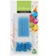 Blister Candeline per Torta da 12 pz. colore Celeste