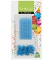 Blister Candeline per Torta da 12 pz. colore Celeste