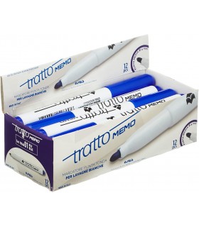 Tratto Memo per lavagna bianca punta tonda conf. da 12 pz. colore blu