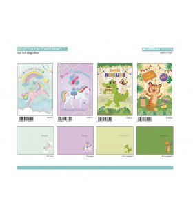 Biglietto Marpimar COMPLEANNO FOIL OLOGRAFICO conf. 12 pz. assortiti