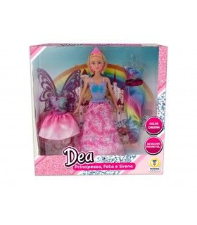 DEA BAMBOLA PRINCIPESSA FATINA E SIRENA 3IN1 H.29 CM TEOREMA GIOCHI