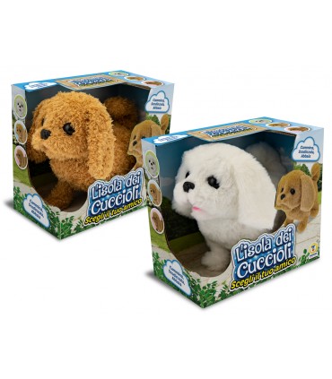 CANE L'ISOLA DEI CUCCIOLI TEOREMA GIOCHI  CAMMINA,SCOdinZOLA ED ABBAIA 25CM DISPONIBILE IN TRE MODELLI COME DA FOTO