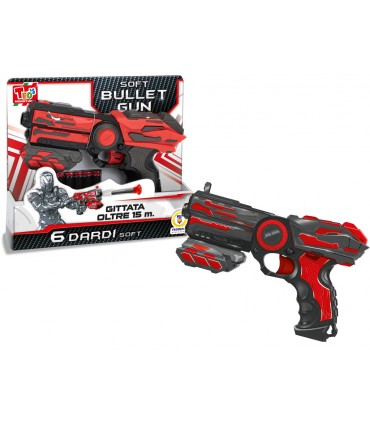 pistola sofT bullet con 6 dardi soft GETTATA OLTRE 15 METRI TEOREMA GIOCHI