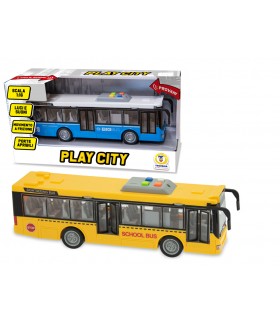 PLAY CITY AUTOBUS A FRIZIONE CON LUCI E SUONI SCALA 1:16 TEOREMA GIOCHI