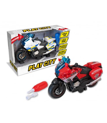 PLAY CITY MOTO PRONTO INTERVENTO SMONTA E RIMONTA CON LUCI E SUONI TEOREMA GIOCHI