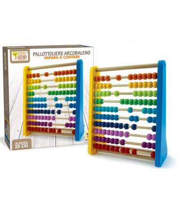 PALLOTTOLIERE ARCOBALENO IN LEGNO H.29 CM TEOREMA GIOCHI