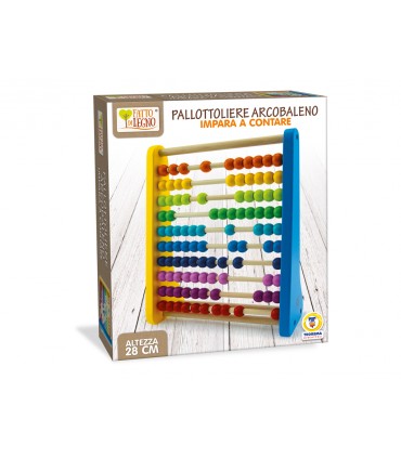 PALLOTTOLIERE ARCOBALENO IN LEGNO H.29 CM TEOREMA GIOCHI