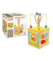 CUBO IN LEGNO CON LABIRINTO GIOCO MONTESSORI TEOREMA GIOCHI