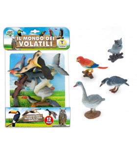 BUSTA ANIMALI ANIMALI VOLATILI 12PZ. CON MAPPA ILLUSTRATA TEOREMA GIOCHI