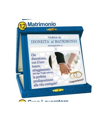Targa "Matrimonio"