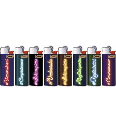 Accendino Bic Mini Fantasia Hashtag conf. da 50 pz. assortiti