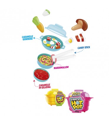 CARAMELLE A FORMA DI INGREDIENTI SWEET HOT POT 48G CONF. 12 PZ. ASSORTITI