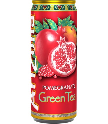 TE' VERDE ARIZONA AL MELOGRANO LATTINA DA 330 ml CARTONE DA 12PZ.