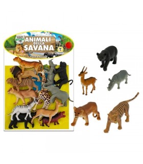 BUSTA GEO NATURE ANIMALI DEL MONDO 15PZ CON MAPPA ILLUSTRATA